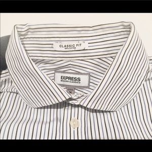 Express classic cotton button down striped shirt